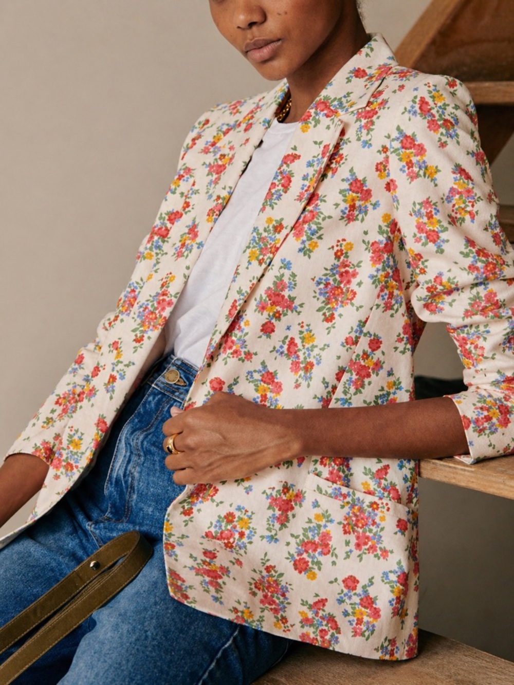 Sezane Gracie Jacket Jardin Secret Floral Size 6 NWT